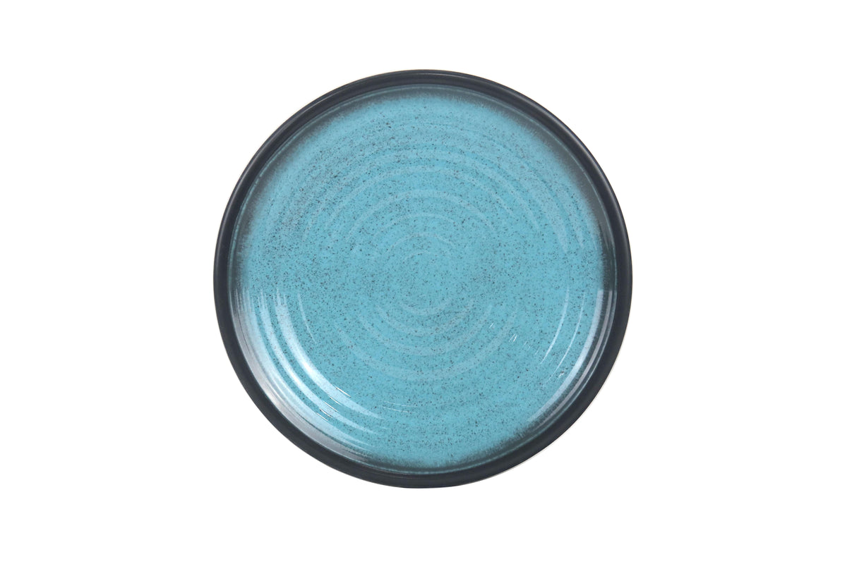 Assiette à dessert en mélamine Flamefield Granite Aqua
