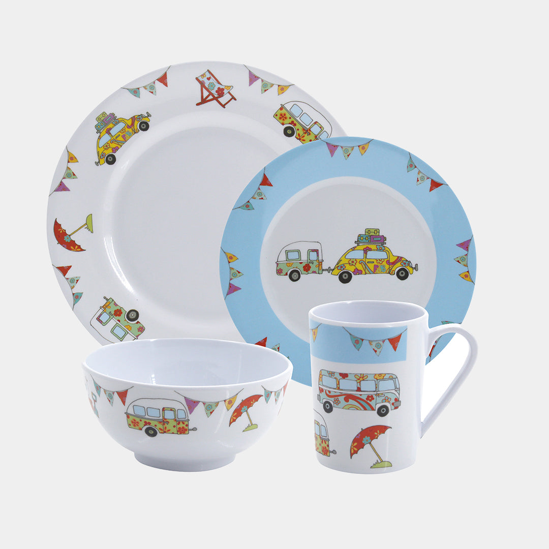 Ensemble de 5 pièces en mélamine Happy Holiday de Flamefield